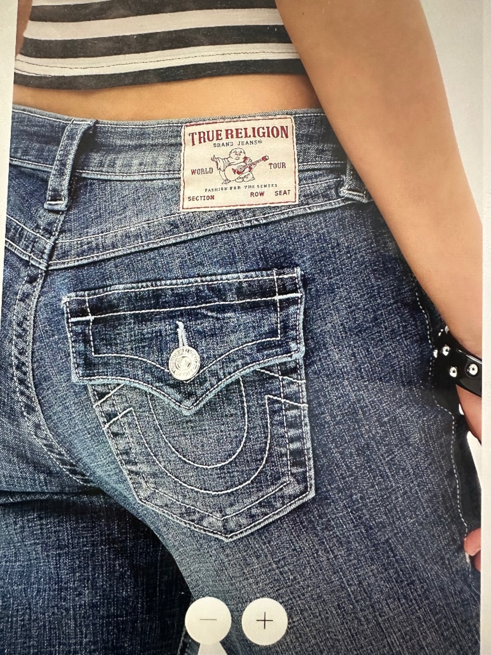 Rare Sammy Big T True Religion Capris ( Y2K) Low-rise size 30!